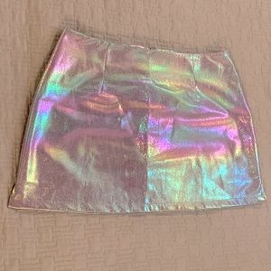 DollsKill Delia holographic lavender skirt 1X
